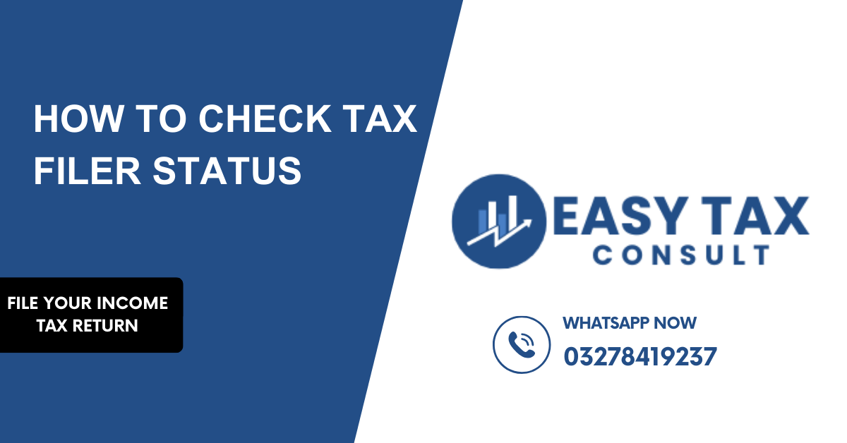 How To Check Tax Filer Status